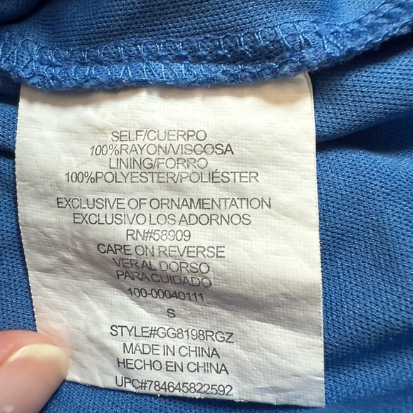 GB Girls Elegant Blue Off-Shoulder Dress - Picture 4 of 6